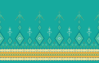 Abstract geometric pattern, Aztec style or Geometric ethnic oriental pattern traditional, usage design for wallpaper,fabric,curtain,carpet,clothing,Batik,wrapping,vector illustration, Embroidery style