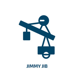 jimmy jib vector icon. jimmy jib, vector, graphic filled icons from flat cinema concept. Isolated black glyph icon, vector illustration symbol element for web design and mobile apps