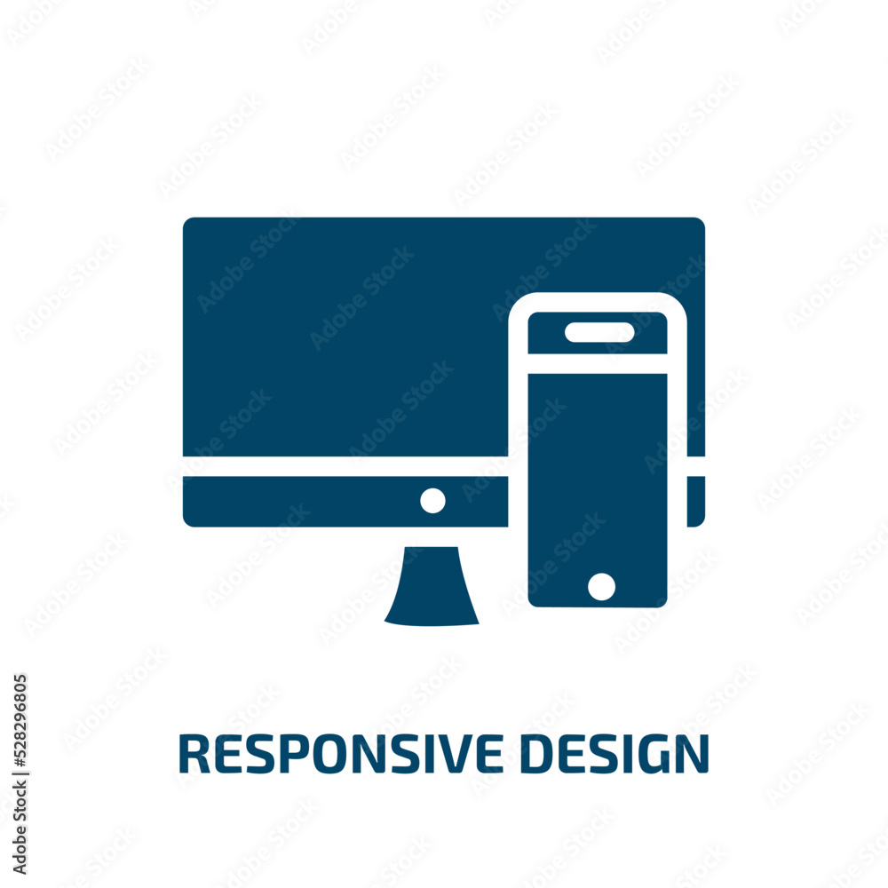 Poster responsive design vector icon. responsive design, smartphone, device filled icons from flat responsi