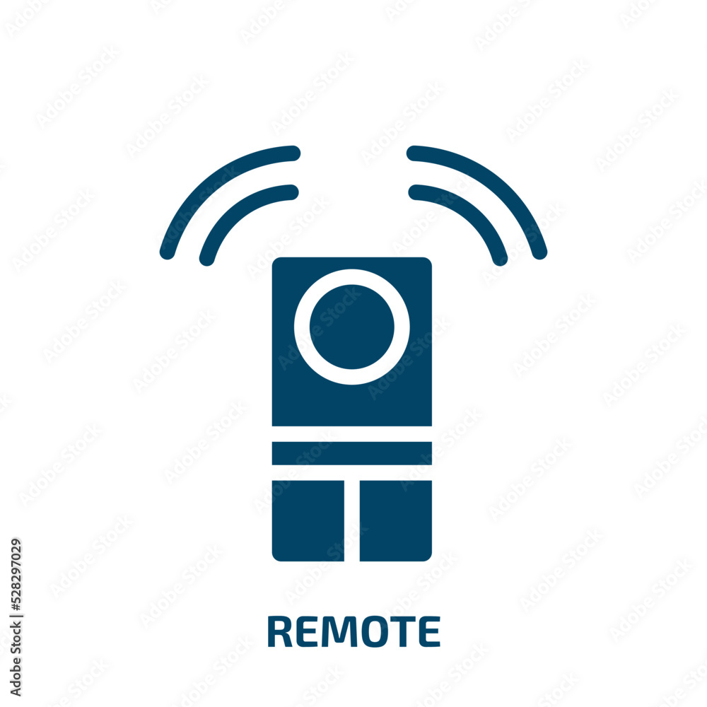 Poster remote vector icon. remote, internet, network filled icons from flat mobile network concept. isolate