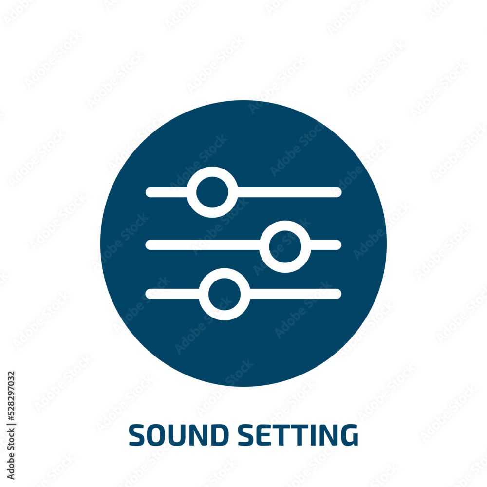 Poster sound setting vector icon. sound setting, sound, play filled icons from flat mobile network concept.