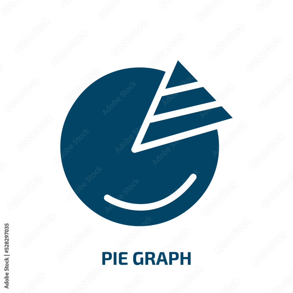 Poster pie graph vector icon. pie graph, pie, bar filled icons from flat marketing concept. isolated black 
