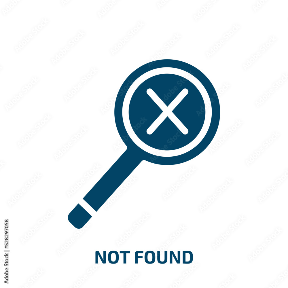Poster not found vector icon. not found, website, internet filled icons from flat notification concept. iso