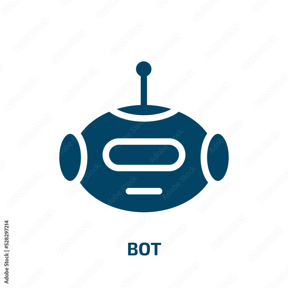 Poster bot vector icon. bot, robot, intelligence filled icons from flat internet of thing concept. isolated
