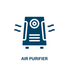 air purifier vector icon. air purifier, air, purifier filled icons from flat electronic device concept. Isolated black glyph icon, vector illustration symbol element for web design and mobile apps