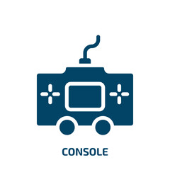 console vector icon. console, interface, device filled icons from flat electronic device concept. Isolated black glyph icon, vector illustration symbol element for web design and mobile apps