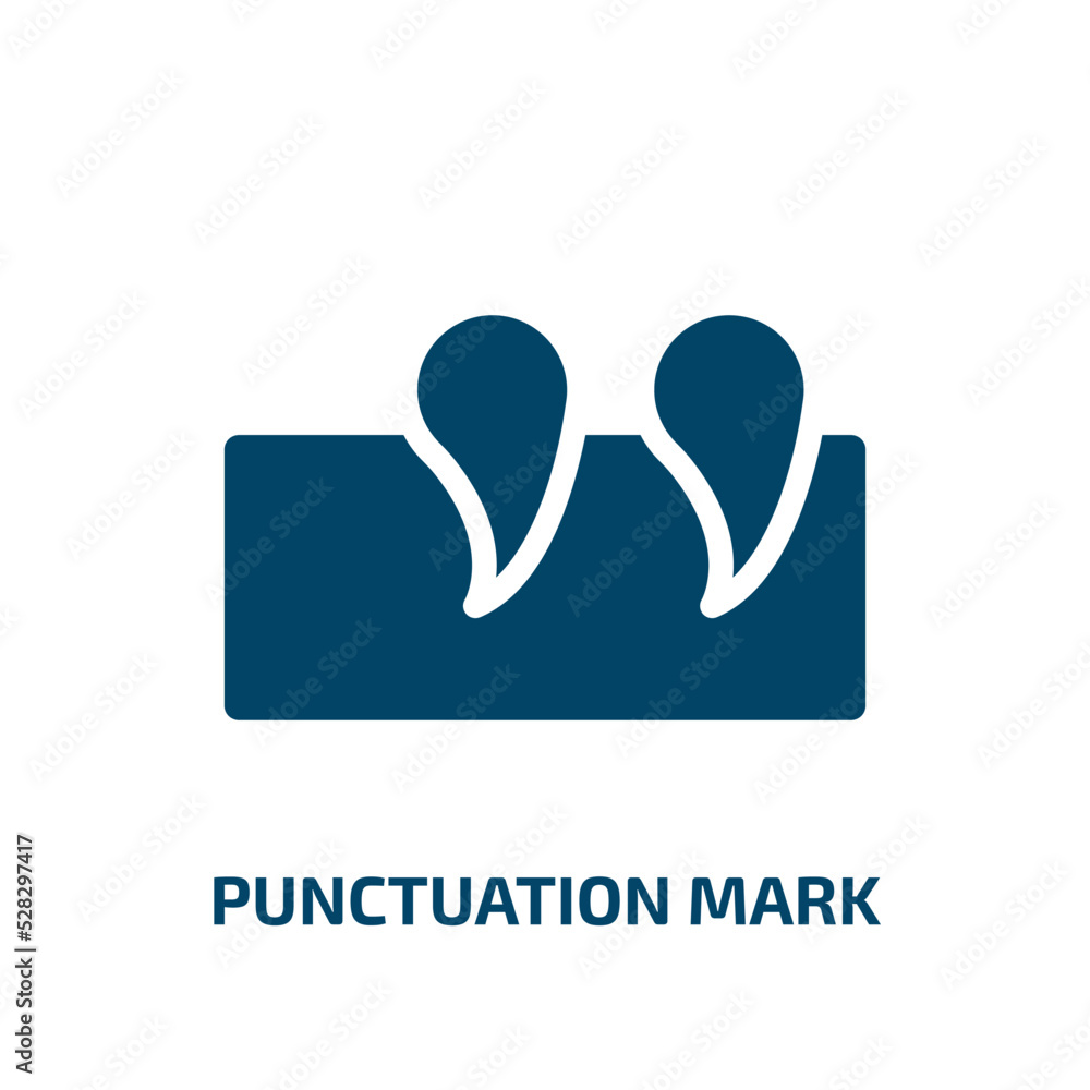 Poster punctuation mark vector icon. punctuation mark, mark, question filled icons from flat speeches conce