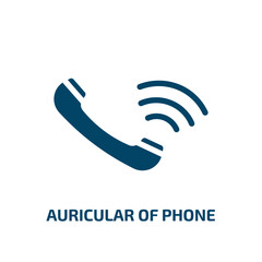 auricular of phone vector icon. auricular of phone, call, phone filled icons from flat mobile phones concept. Isolated black glyph icon, vector illustration symbol element for web design and mobile