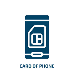 card of phone vector icon. card of phone, business, card filled icons from flat mobile phones concept. Isolated black glyph icon, vector illustration symbol element for web design and mobile apps