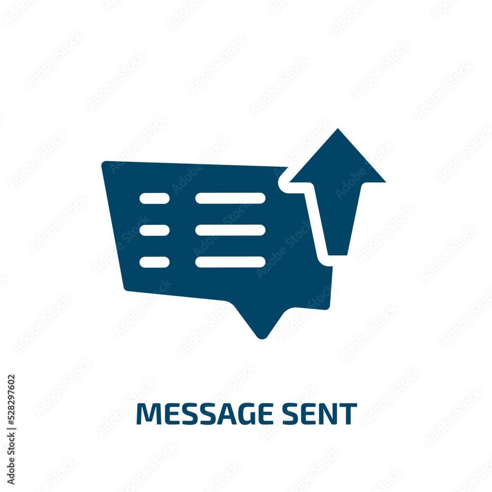 Aufkleber message sent vector icon. message sent, mail, communication filled icons from flat talking concept. 