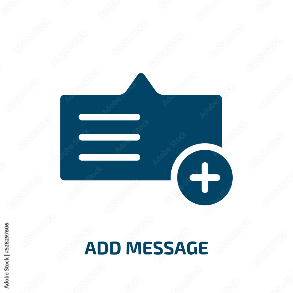 Poster add message vector icon. add message, message, add filled icons from flat talking concept. isolated 