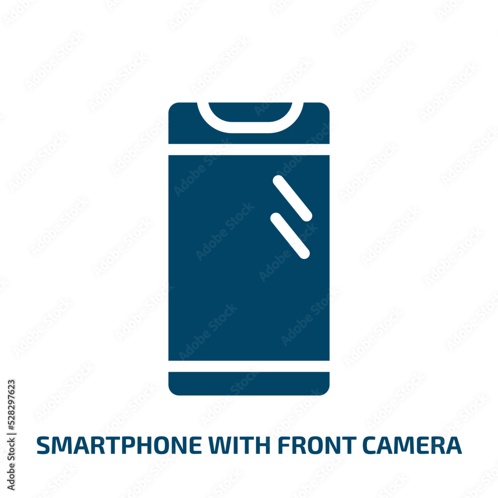 Poster smartphone with front camera vector icon. smartphone with front camera, smart, camera filled icons f