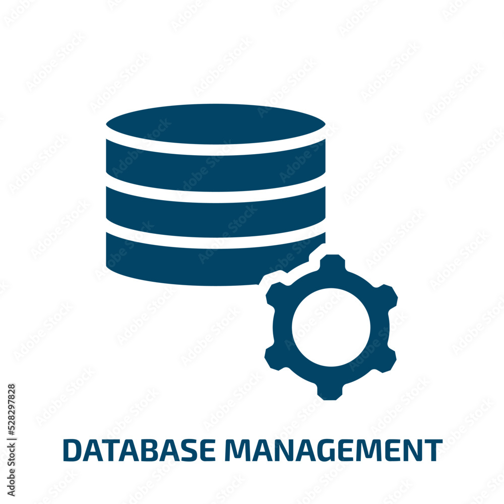 Poster database management vector icon. database management, database, management filled icons from flat da
