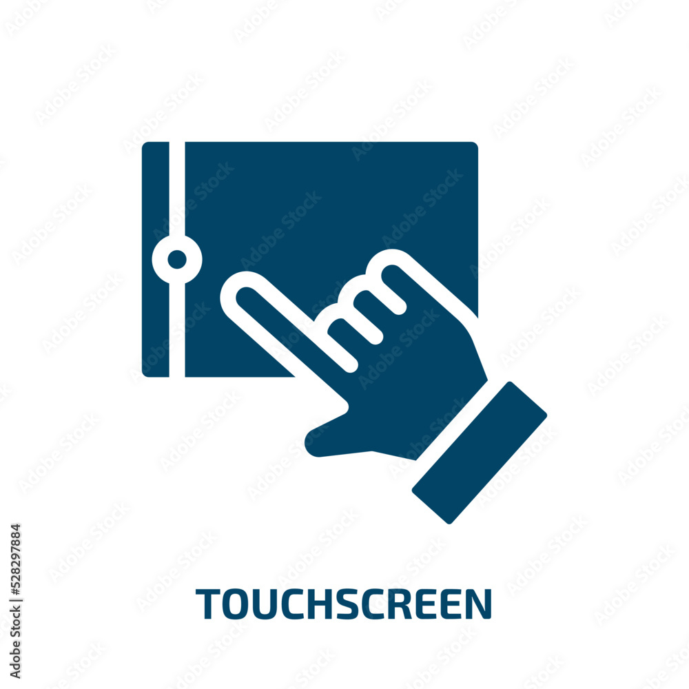 Poster touchscreen vector icon. touchscreen, touch, communication filled icons from flat computer functions