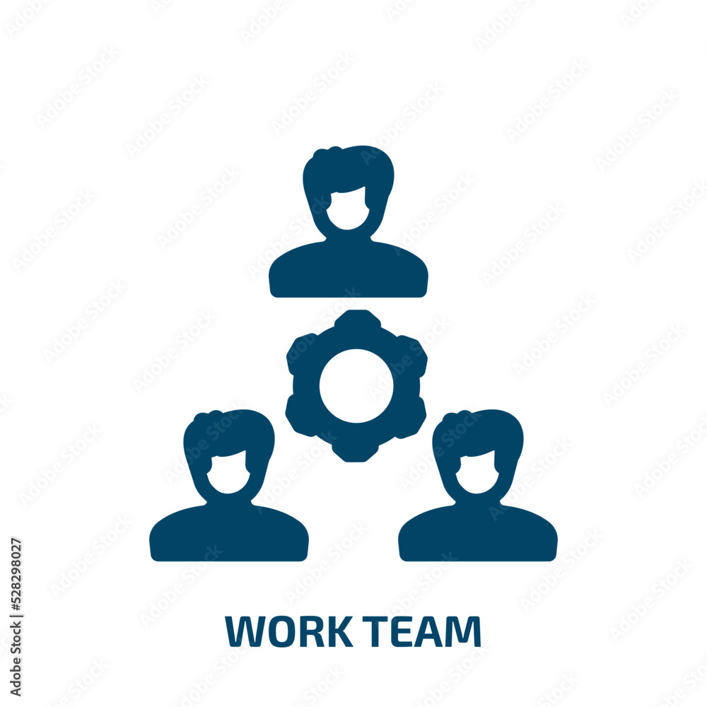 Poster work team vector icon. work team, business, team filled icons from flat computer applications concep