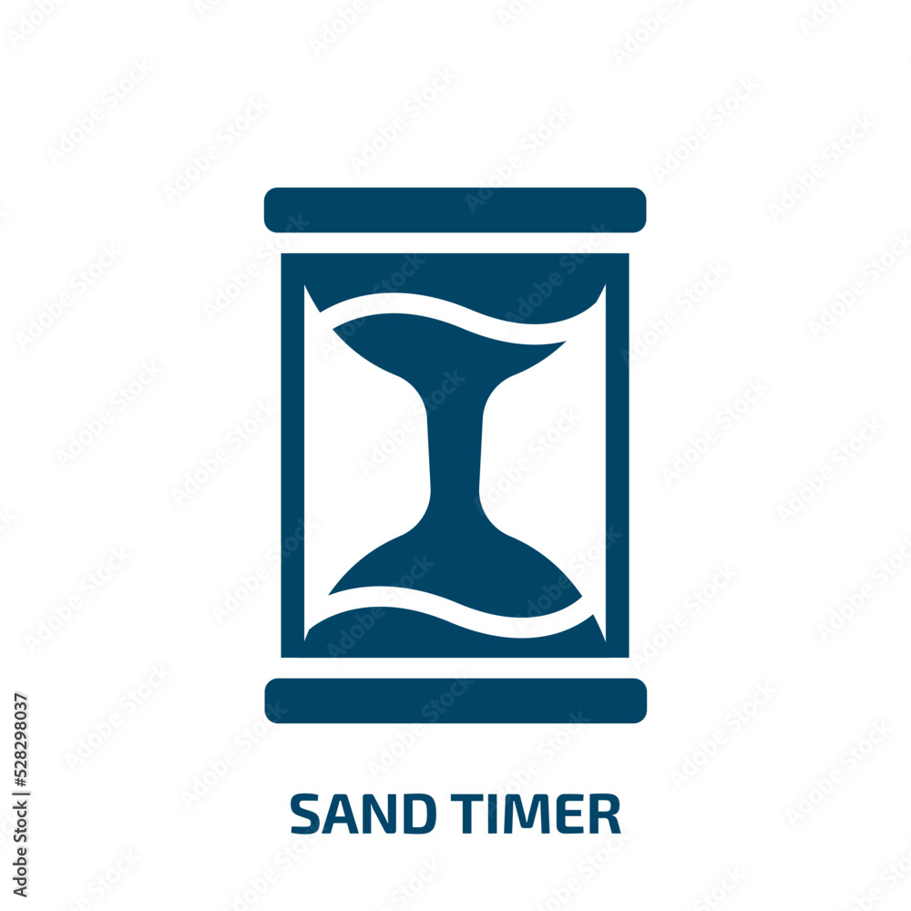 Poster sand timer vector icon. sand timer, time, timer filled icons from flat computer applications concept