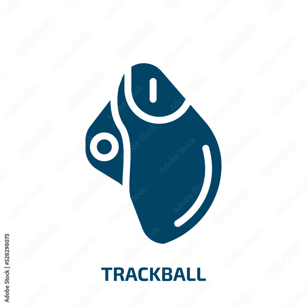 Poster trackball vector icon. trackball, data, connection filled icons from flat computer functions concept