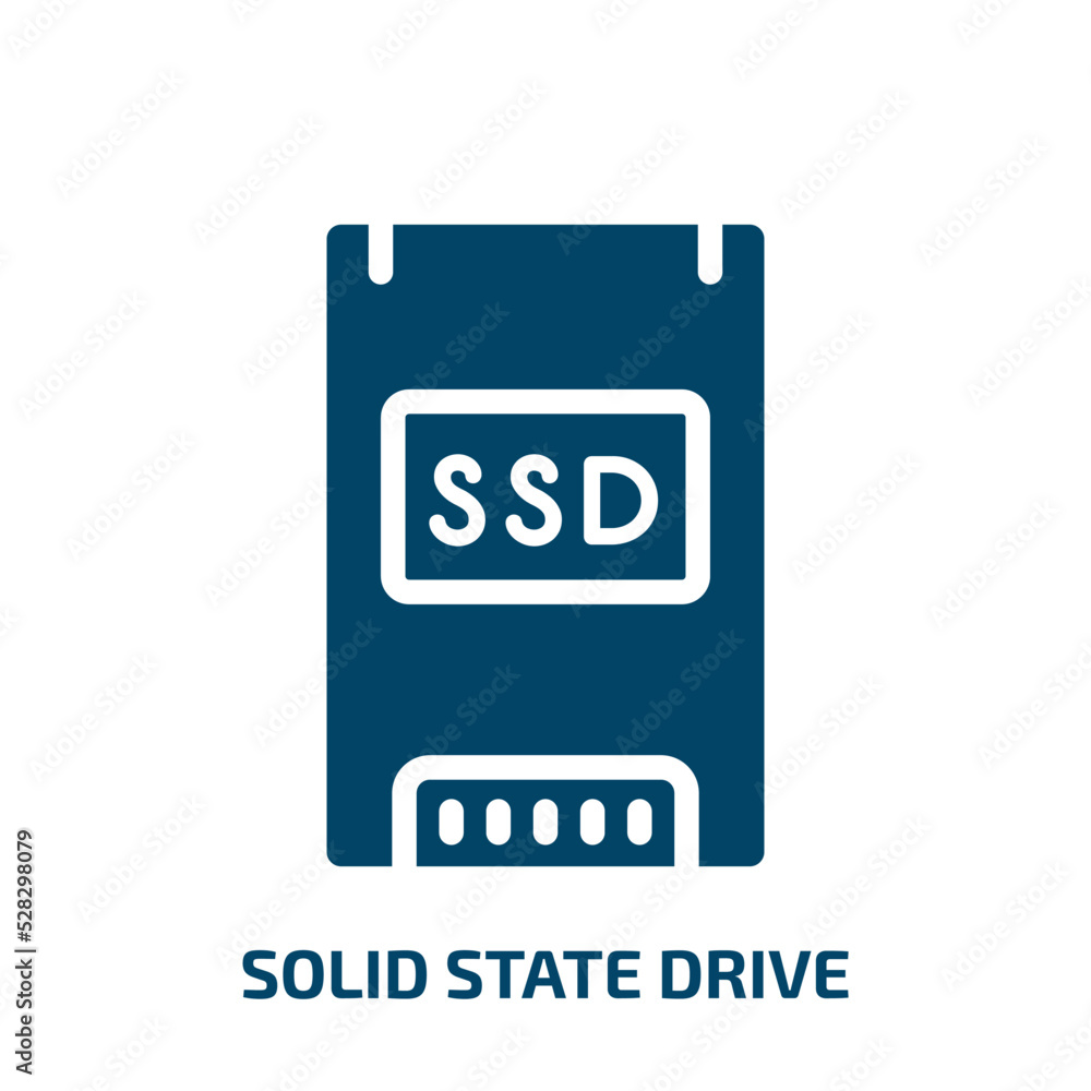 Aufkleber solid state drive vector icon. solid state drive, drive, ssd filled icons from flat computer functio