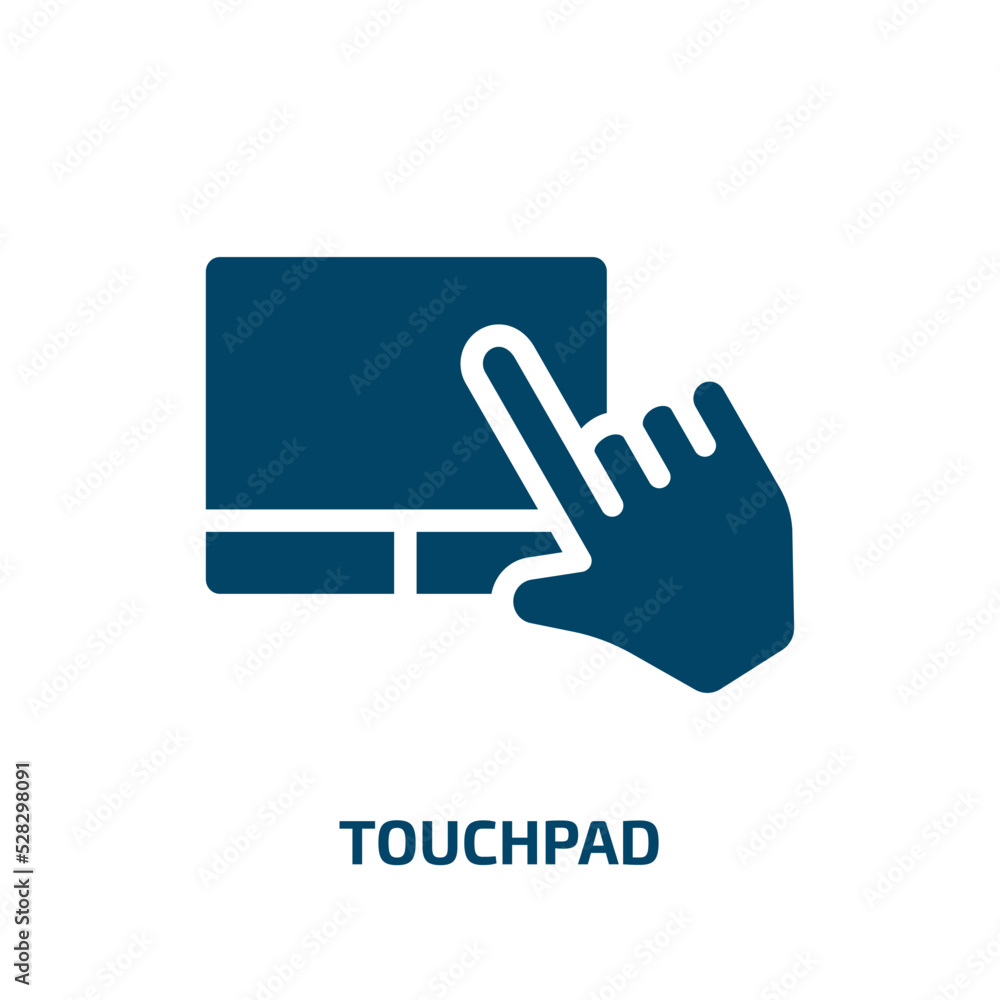 Poster touchpad vector icon. touchpad, smartphone, screen filled icons from flat computer functions concept