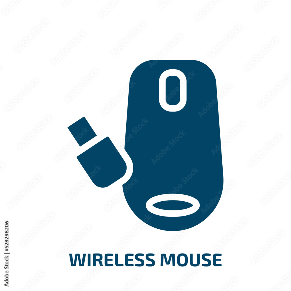 Poster wireless mouse vector icon. wireless mouse, mouse, computer filled icons from flat computer device c