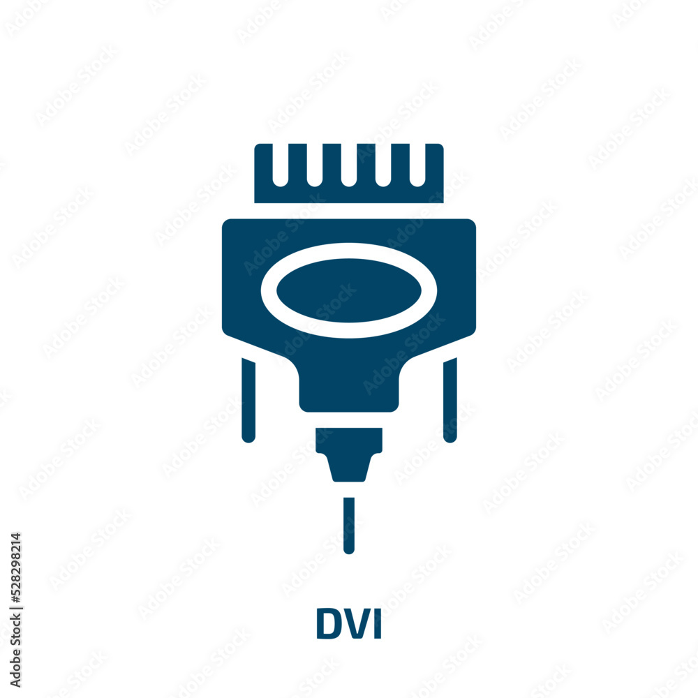 Poster dvi vector icon. dvi, computer, electronic filled icons from flat computer and data concept. isolate