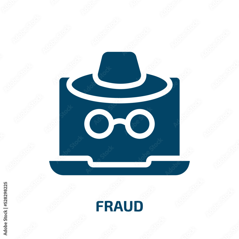 Poster fraud vector icon. fraud, criminal, security filled icons from flat web and hacker concept. isolated