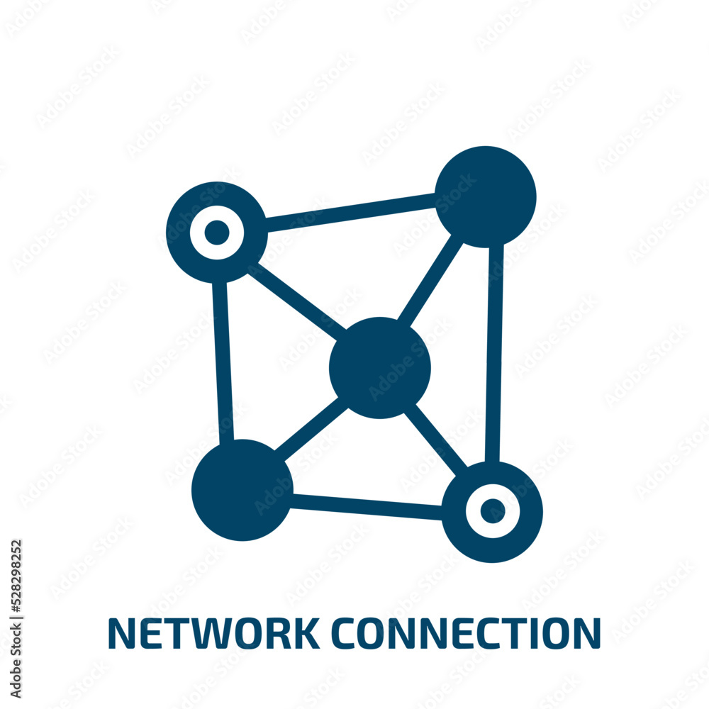 Aufkleber network connection vector icon. network connection, network, connection filled icons from flat cyber
