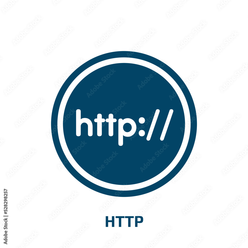 Poster http vector icon. http, internet, technology filled icons from flat internet concept. isolated black