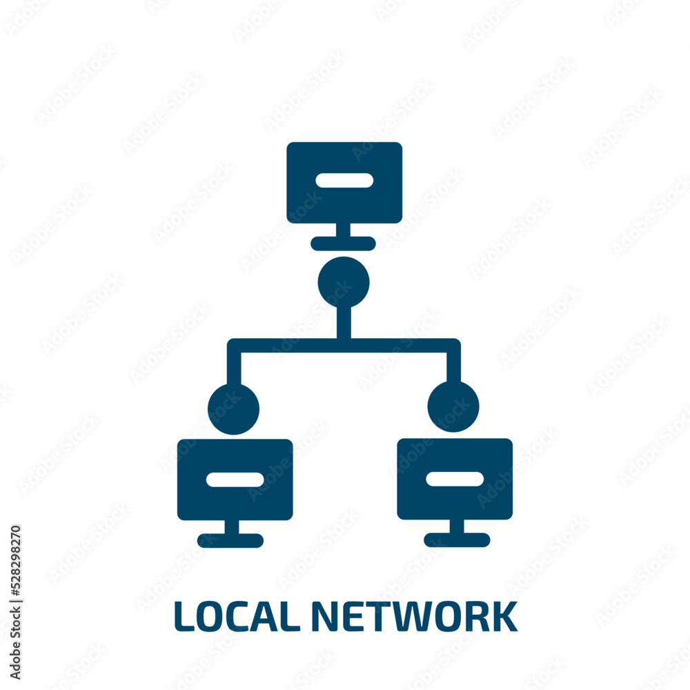 Poster local network vector icon. local network, network, data filled icons from flat computer concept. iso
