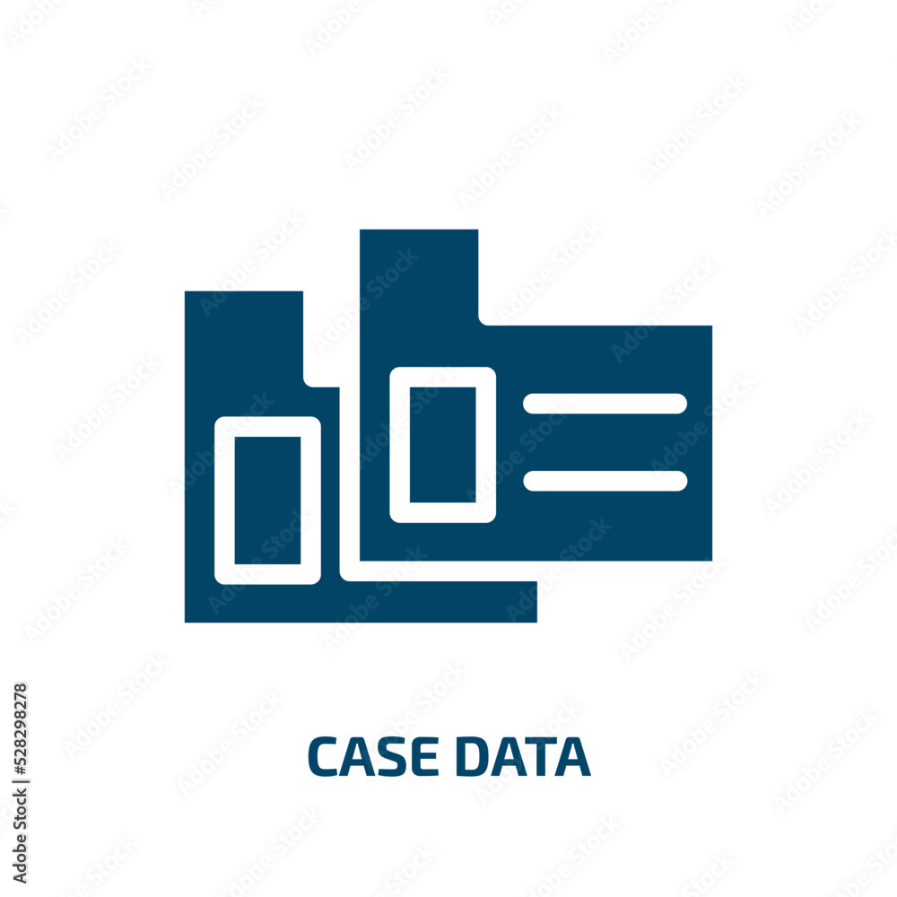 Poster case data vector icon. case data, data, case filled icons from flat computer concept. isolated black