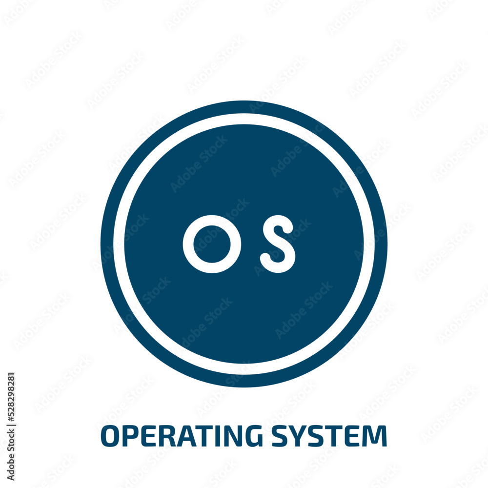 Poster operating system vector icon. operating system, system, support filled icons from flat computer conc