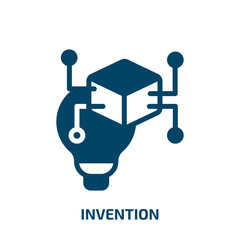 invention vector icon. invention, idea, bright filled icons from flat ai for earth concept. Isolated black glyph icon, vector illustration symbol element for web design and mobile apps