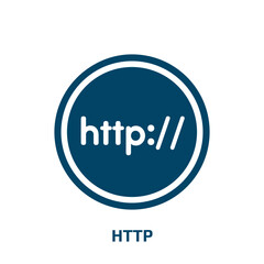 http vector icon. http, internet, technology filled icons from flat internet concept. Isolated black glyph icon, vector illustration symbol element for web design and mobile apps