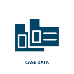 Obraz premium case data vector icon. case data, data, case filled icons from flat computer concept. Isolated black glyph icon, vector illustration symbol element for web design and mobile apps