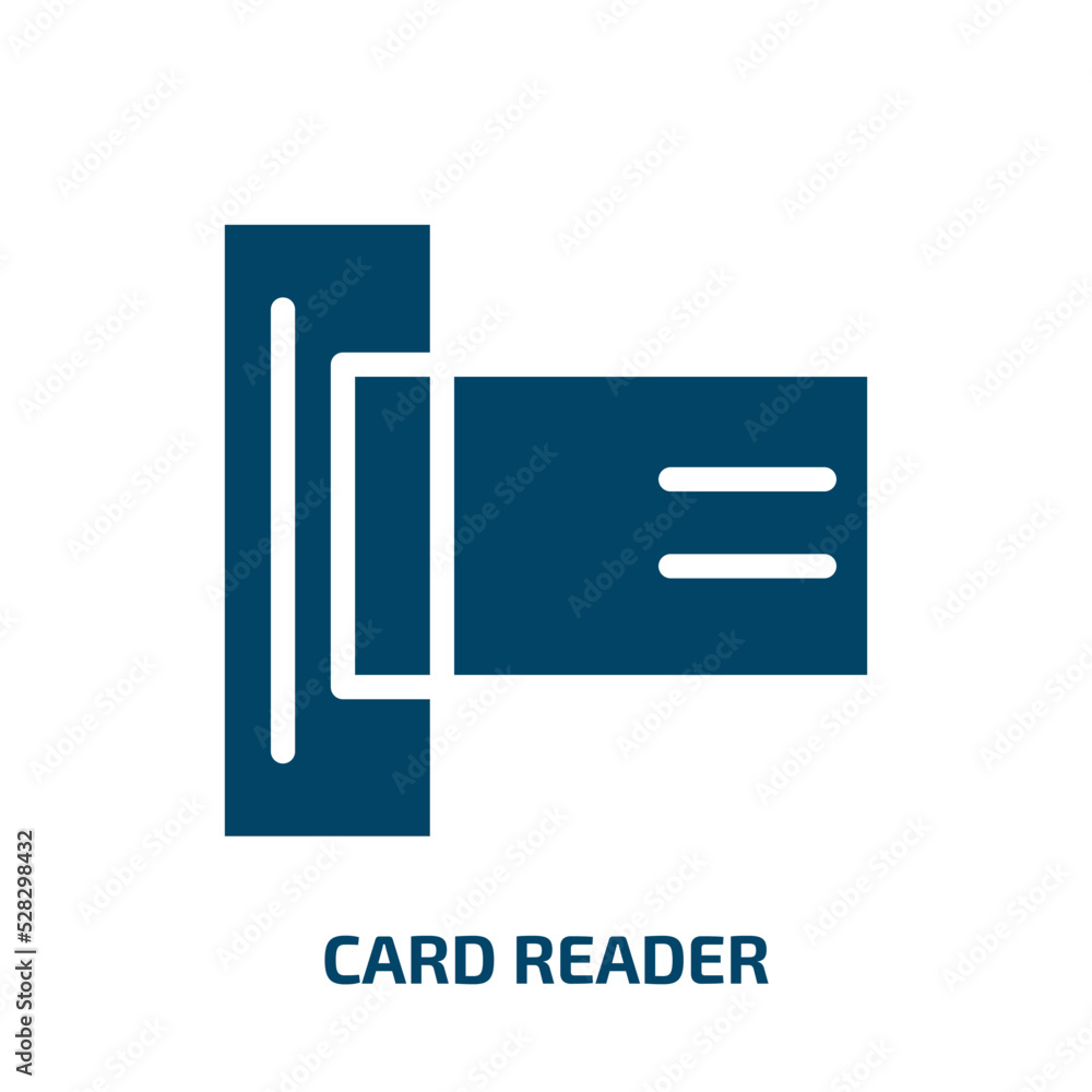 Poster card reader vector icon. card reader, reader, business filled icons from flat information technology