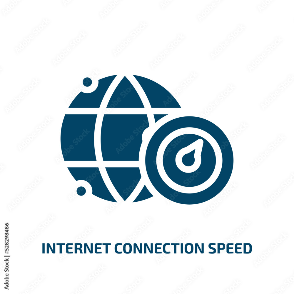 Aufkleber internet connection speed vector icon. internet connection speed, speed, technology filled icons fro
