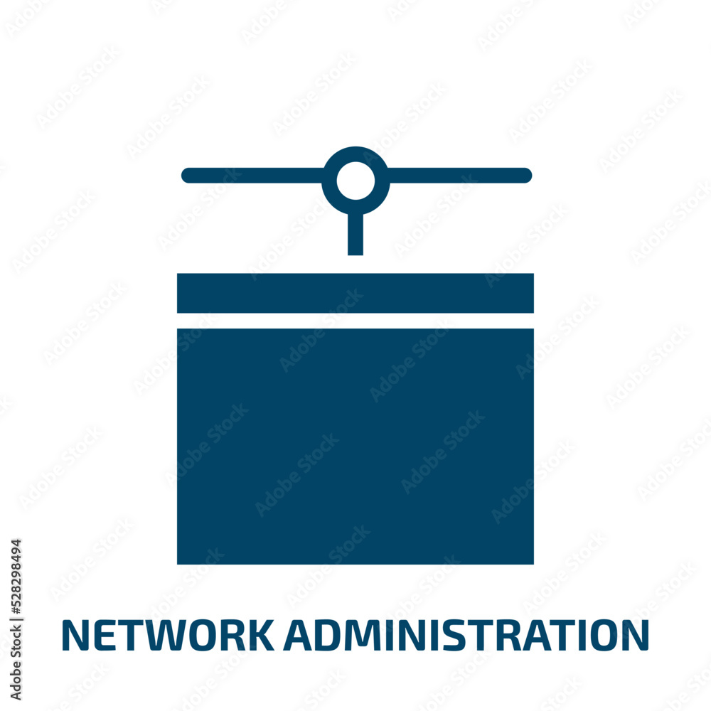 Poster network administration vector icon. network administration, network, administrator filled icons from