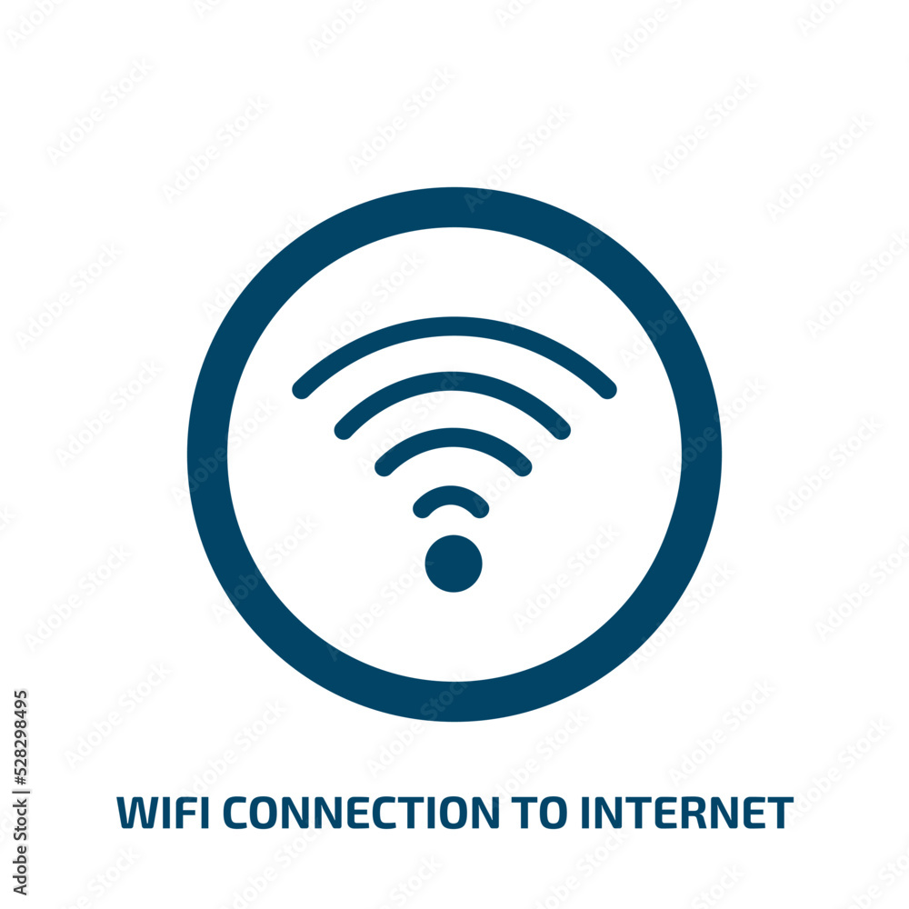 Poster wifi connection to internet vector icon. wifi connection to internet, wifi, internet filled icons fr