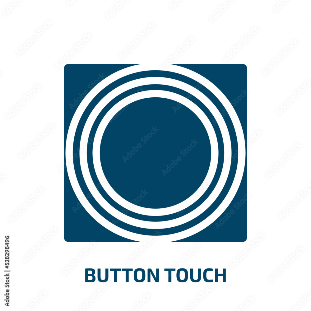 Poster button touch vector icon. button touch, smartphone, gadget filled icons from flat modern screen conc