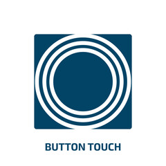 button touch vector icon. button touch, smartphone, gadget filled icons from flat modern screen concept. Isolated black glyph icon, vector illustration symbol element for web design and