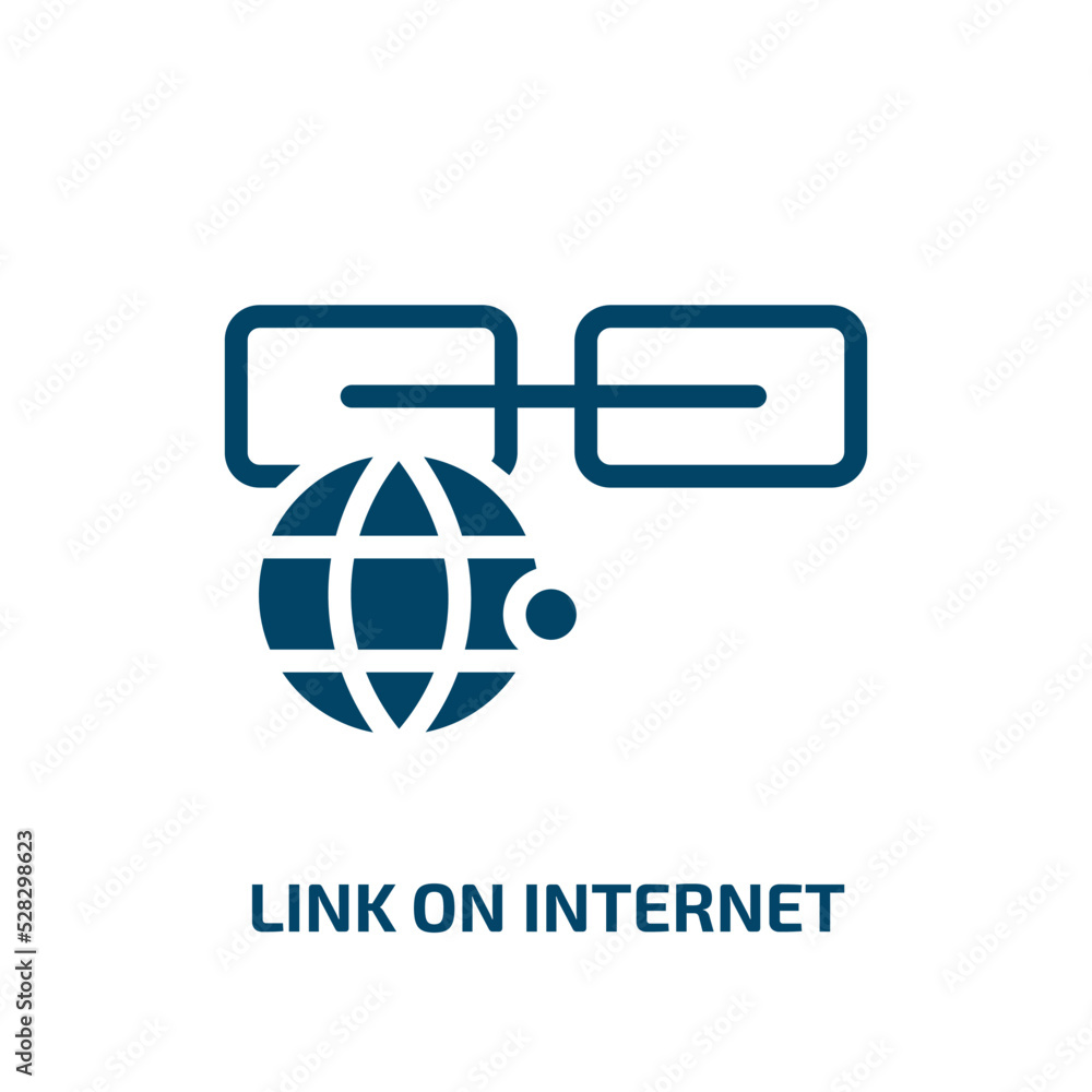 Poster link on internet vector icon. link on internet, link, network filled icons from flat cloud computing