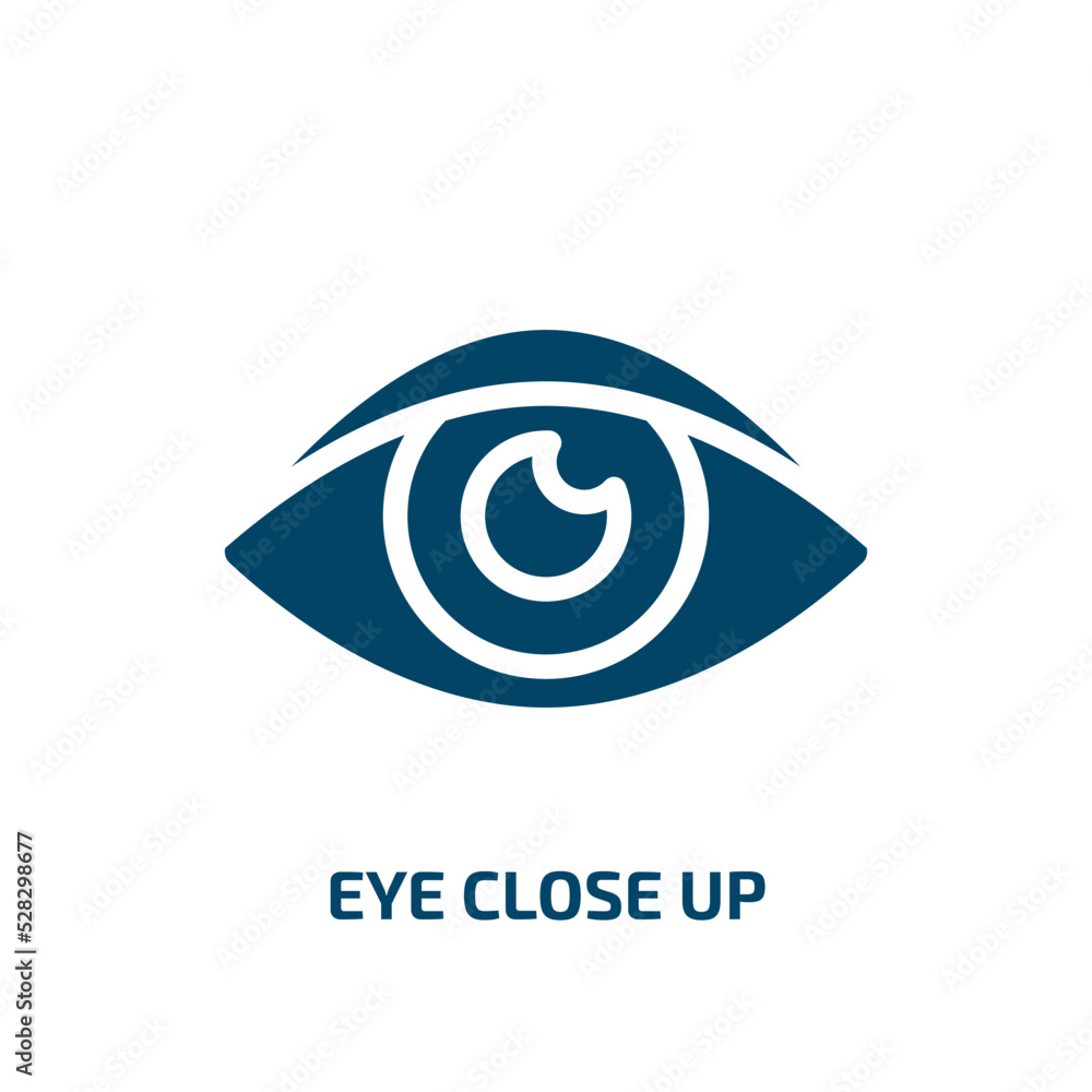 Poster eye close up vector icon. eye close up, human, eye filled icons from flat cursors and pointers conce