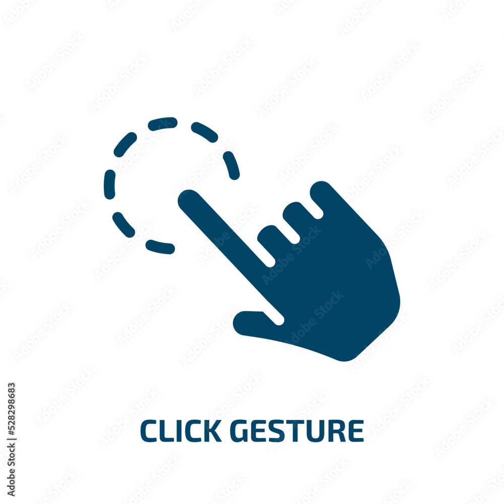 Aufkleber click gesture vector icon. click gesture, gesture, click filled icons from flat cursors and pointers