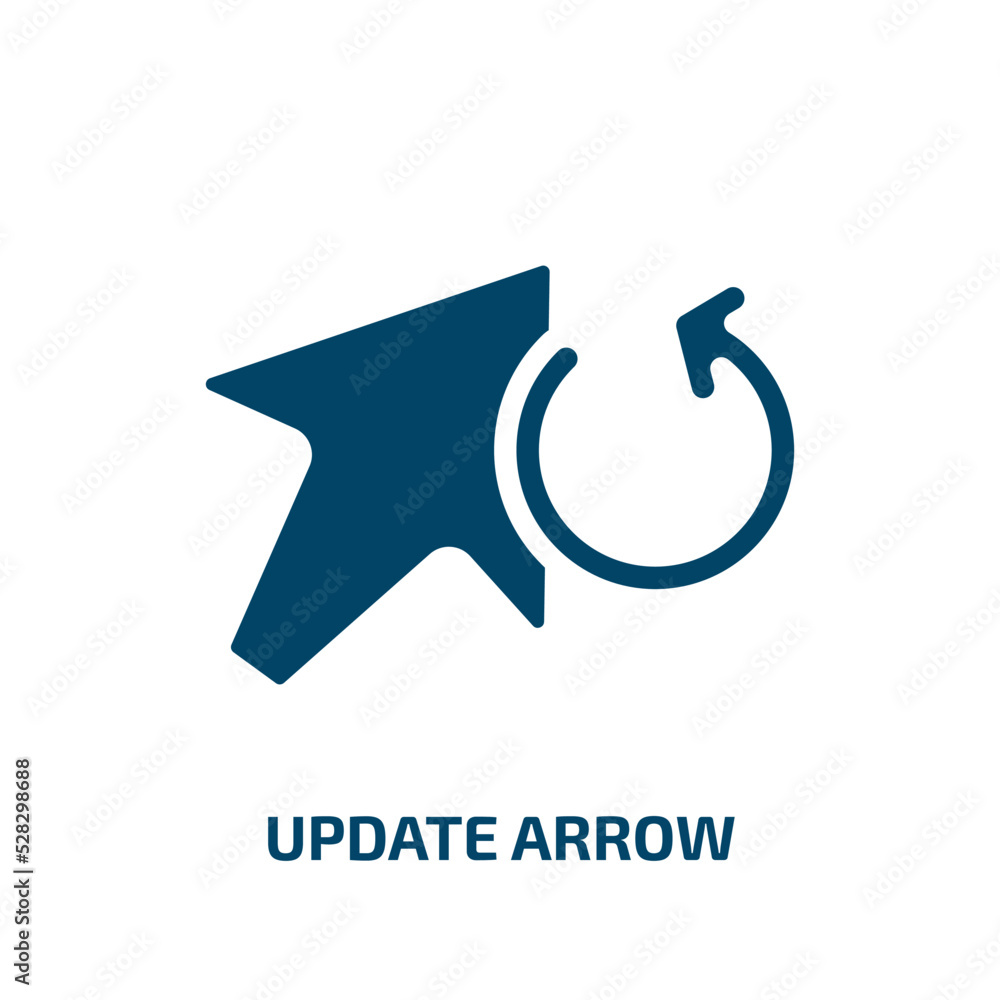 Poster update arrow vector icon. update arrow, arrow, update filled icons from flat cursors and pointers co