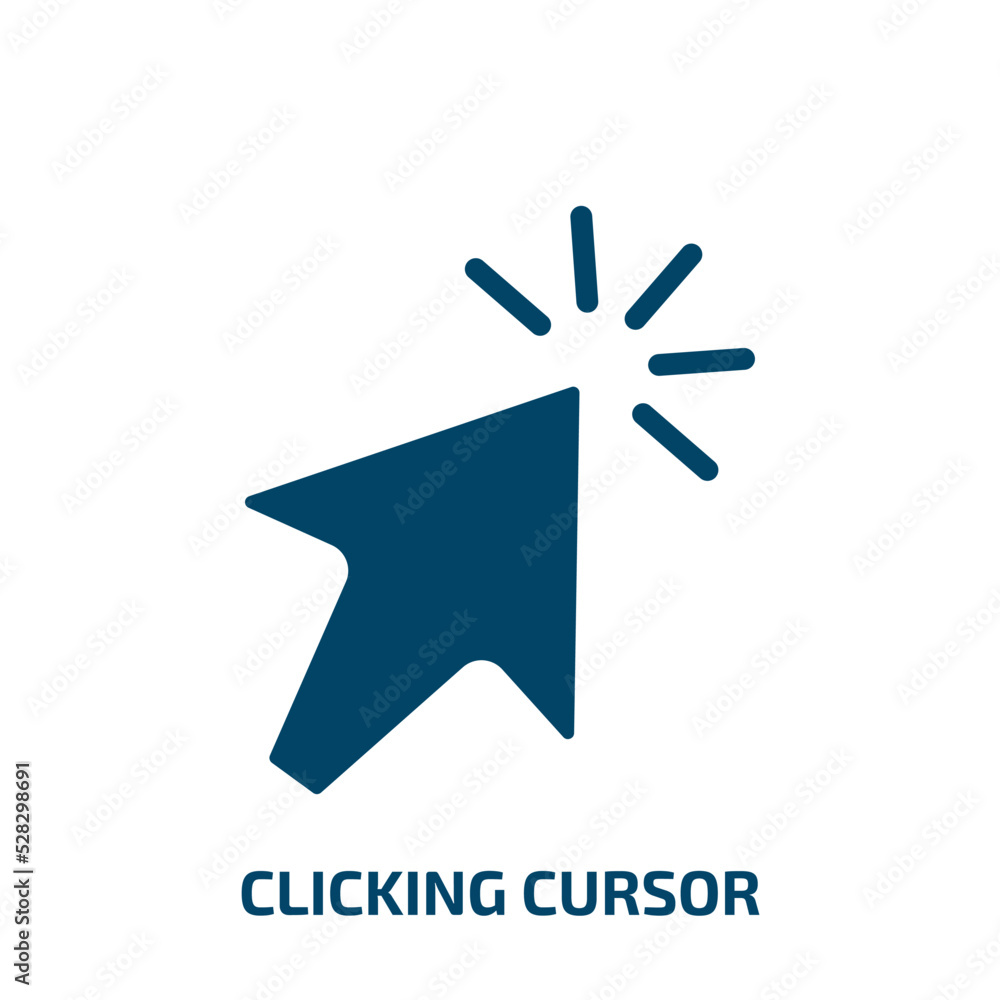 Aufkleber clicking cursor vector icon. clicking cursor, mouse, app filled icons from flat cursors and pointers