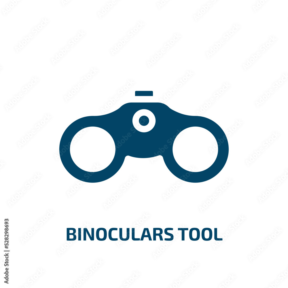 Poster binoculars tool vector icon. binoculars tool, equipment, binocular filled icons from flat cursors an