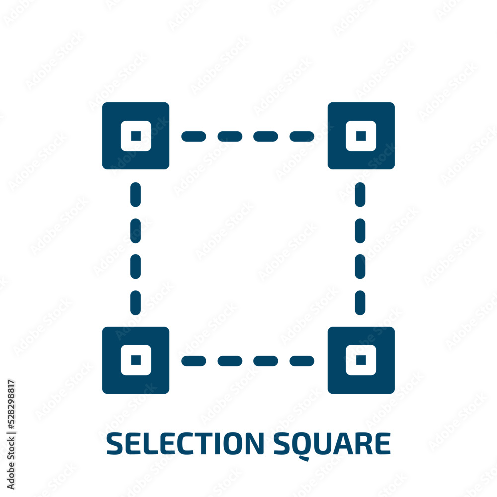 Poster selection square vector icon. selection square, select, choose filled icons from flat responsive web