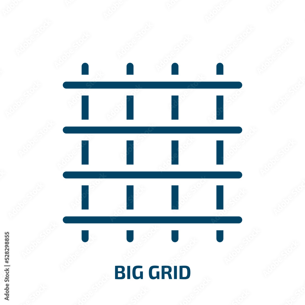 Poster big grid vector icon. big grid, digital, business filled icons from flat responsive web concept. iso