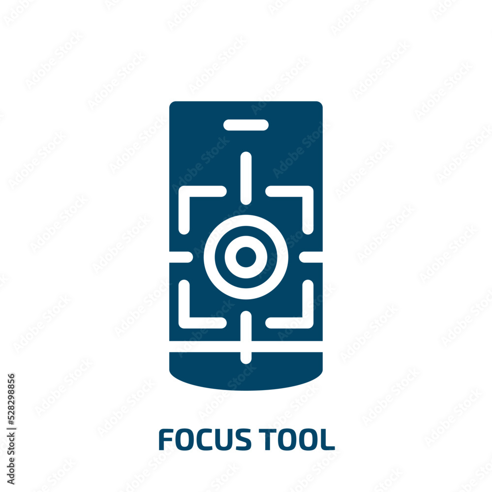 Aufkleber focus tool vector icon. focus tool, focus, tool filled icons from flat responsive web concept. isola