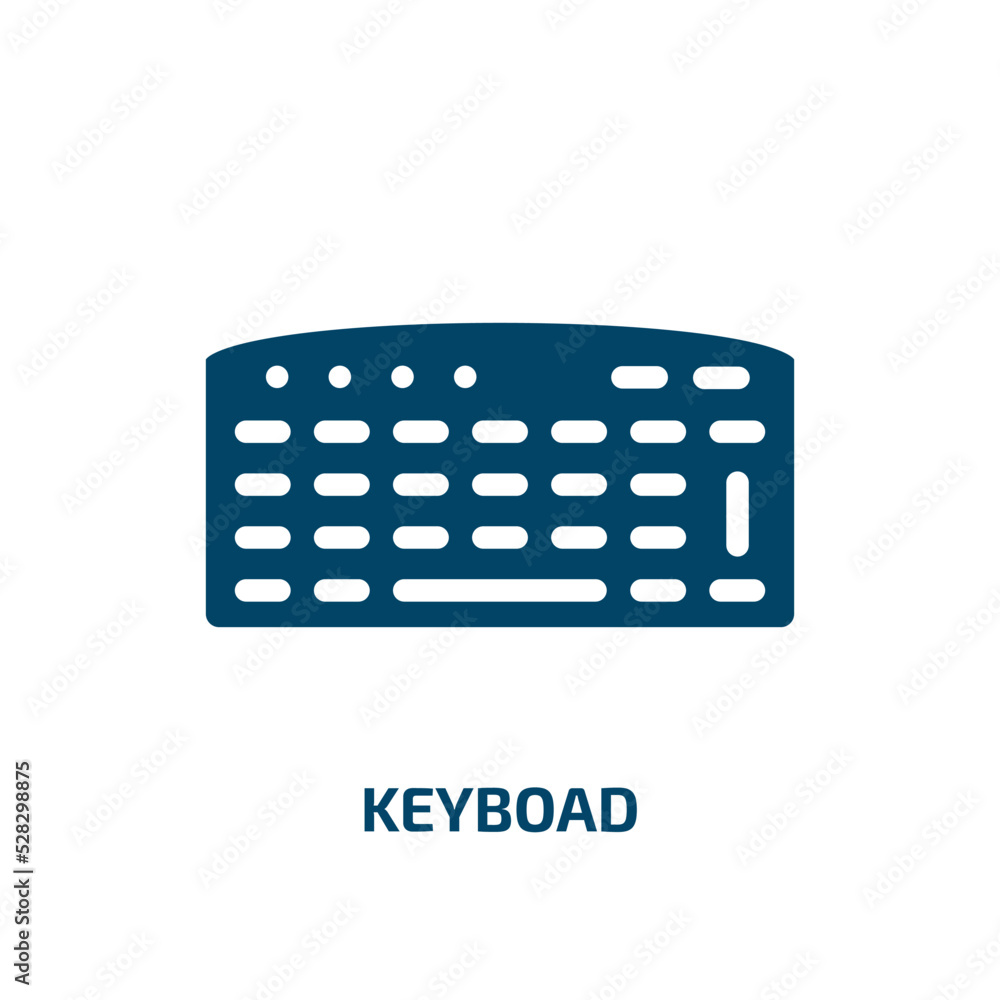 Poster keyboad vector icon. keyboad, technology, laptop filled icons from flat hardware computer concept. i